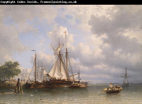 Antonie Waldorp Sailing ships in the harbor